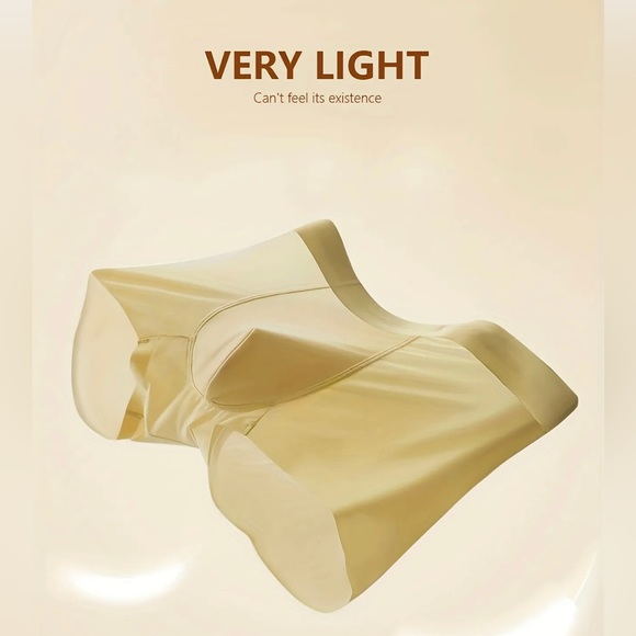 Sexy Men's Ice Silk Breathable Comfortable Boxer Briefs Underwear- Gold Color M - Picture 2 of 5